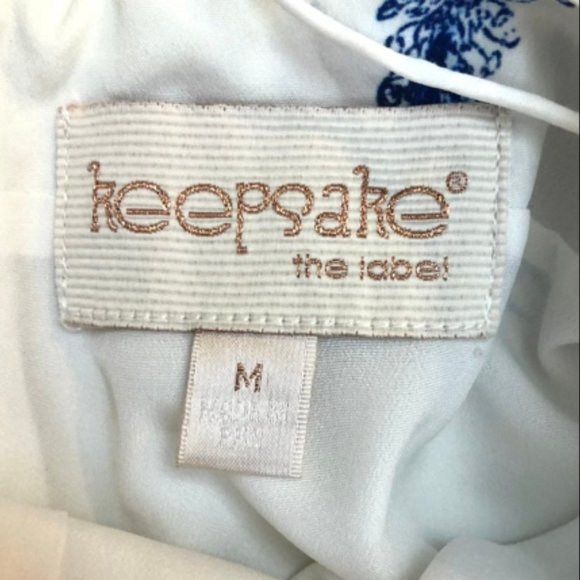 Keepsake Be My Escape Blue White Floral Romper - Picture 9 of 9